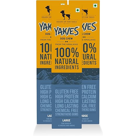 Huft Yakies Organic Dog Chew Bone Large 3 Pcs