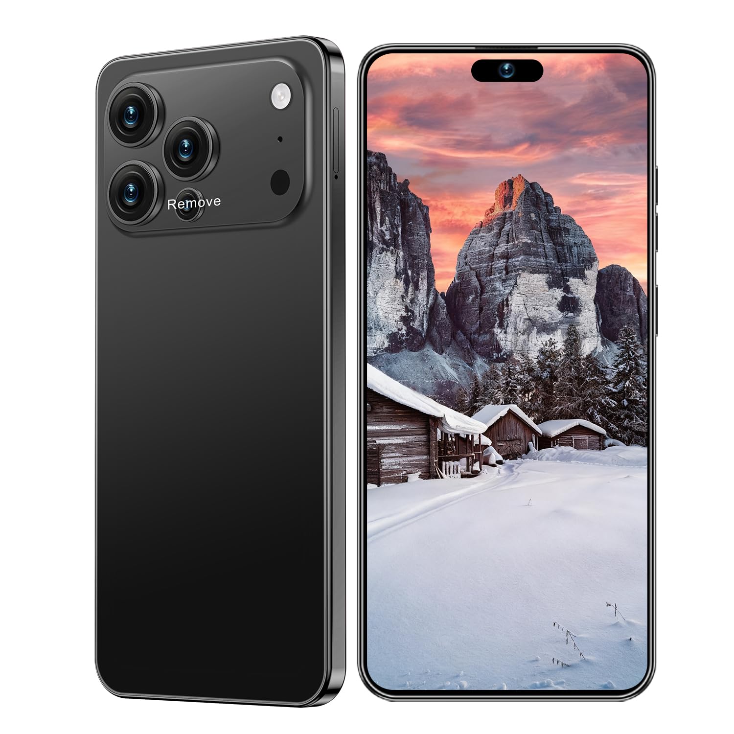 Ecshock 17PM Unlocked Phone | Cell Phone Android 15.0 | 16+512GB Smartphone| 6.99" HD Display | Long Battery Life 7000mAh | 68+108MP Zoom Camera| Fingerprint Lock | with Dual SIM (Black)