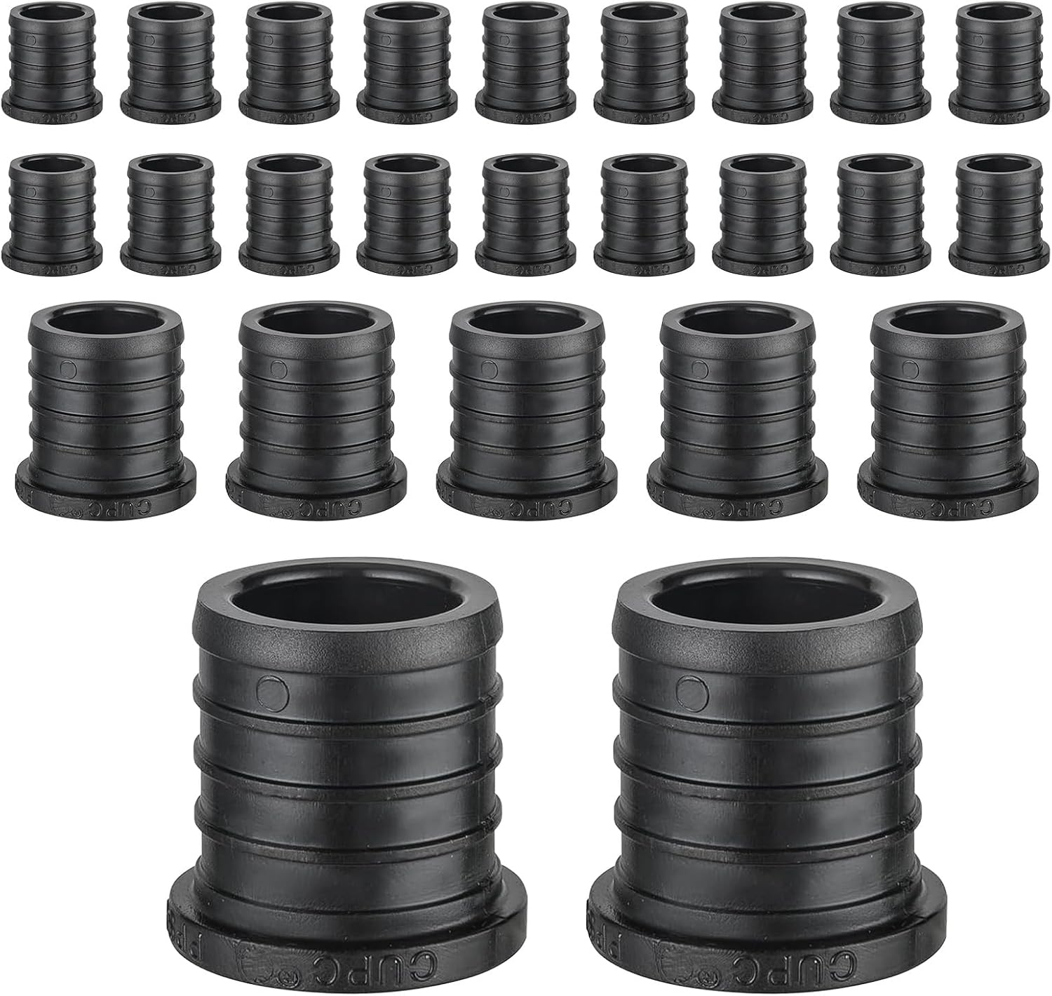25-Pack EFIELD Pex Fittings Poly PPSU Barb Crimp 1/2-inch Plug (End Cap) For Pex Tubing, (1/2-inch),(PPSU1807041)
