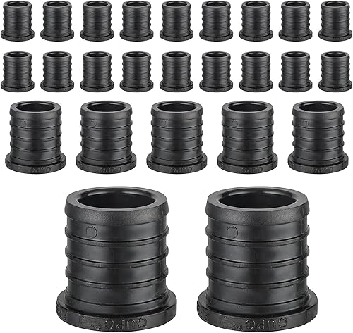 Miniatura 21 de EFIELD - Juego de 25 tapones de engarce de púas PPSU de polietileno de 3/4 pulgadas (tapa final) con pestaña de posición para tubos Pex