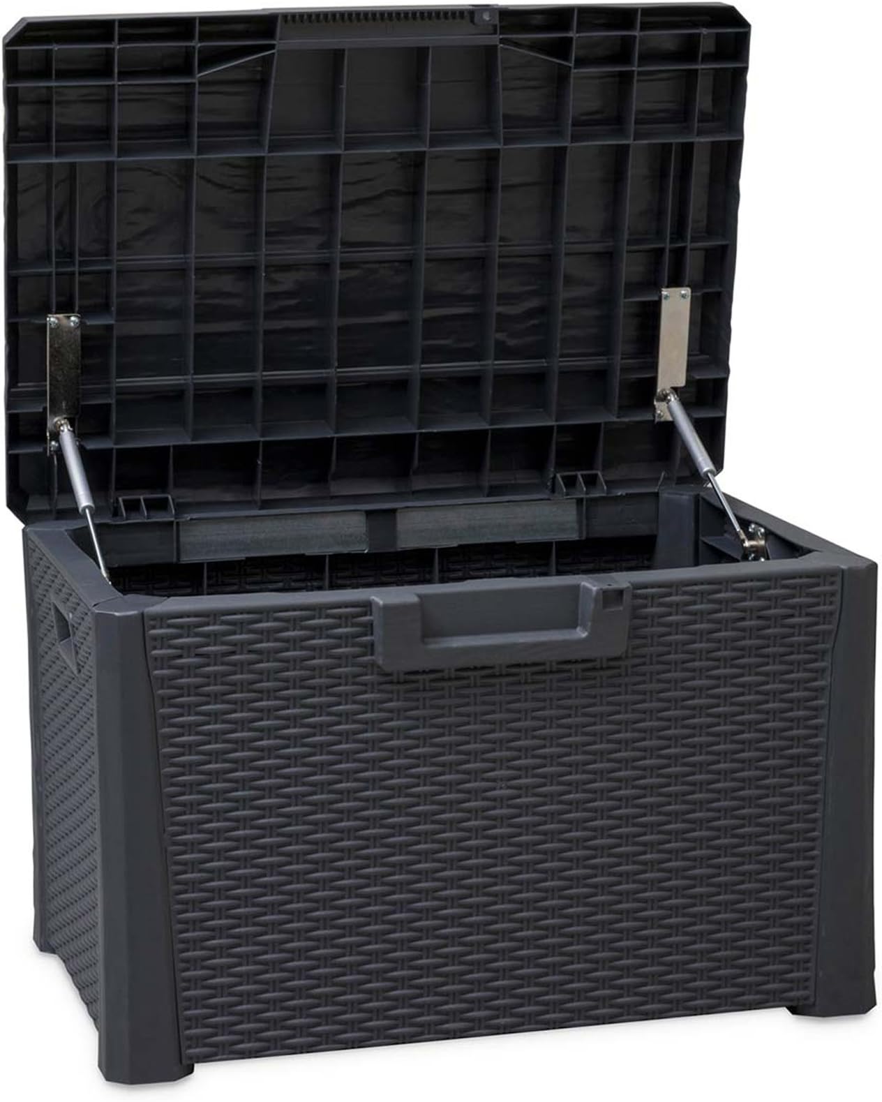 Toomax Nevada 120 Litre Durable Weather-Resistant Multi-Purpose Compact Indoor/Outdoor Rattan Finish Lockable Storage Box