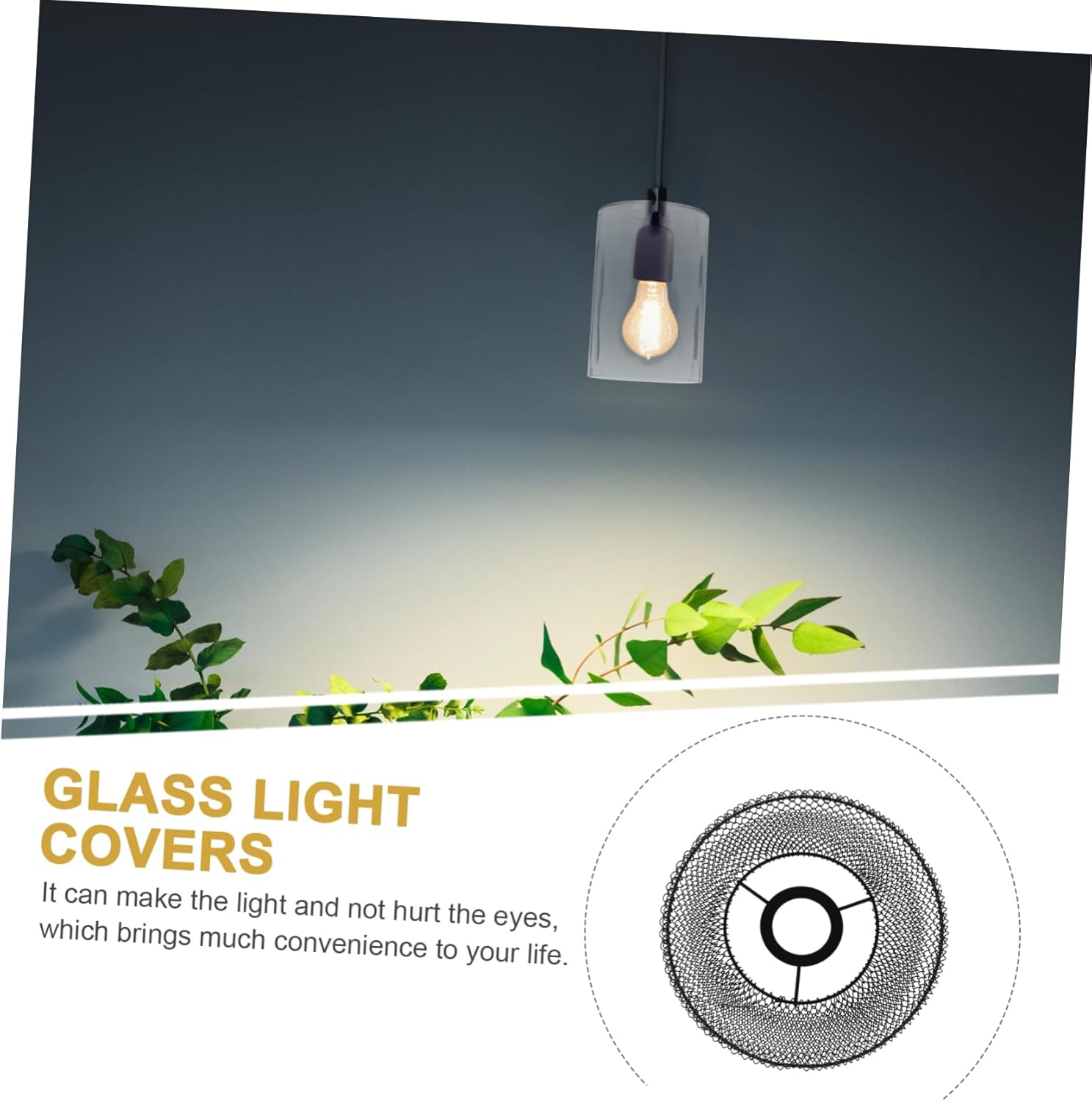 2pcs Glass Shade Light Fixture Hollow Out Carved Lamp Shade Home Decor Accessory