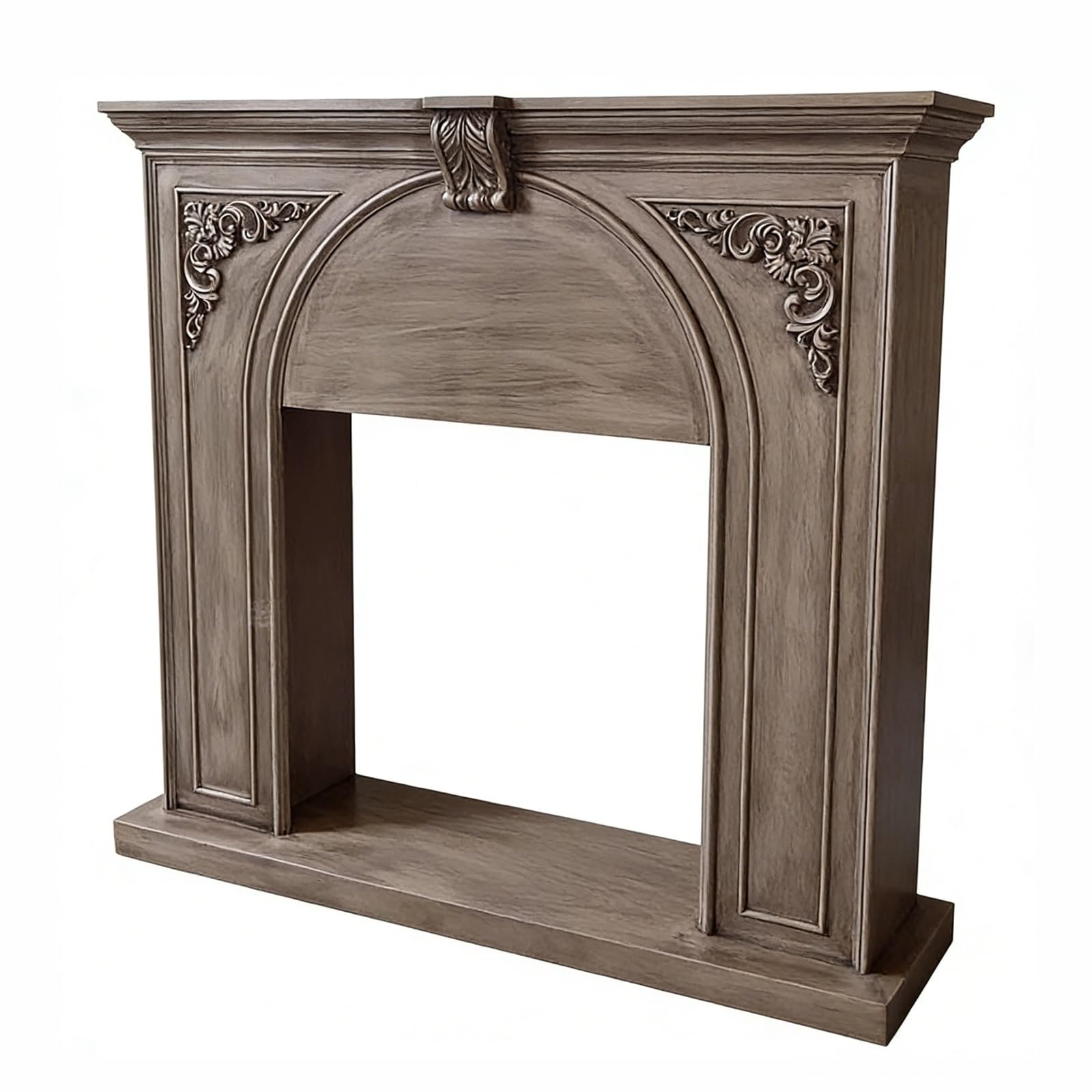 Mantels Surrounds Ash Wood Fireplace Mantel Surround Traditional Ornate Arched Decorative Decorated Frame