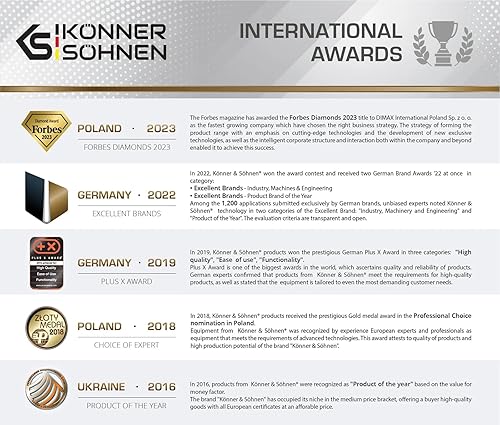 Miniatura 7 de Konner&Sohnen - Arrancador alemán de 14800 mAh, 2000 A, amplificador de batería de coche pico con compresor de aire de 140 PSI, 5 modos de inflado,