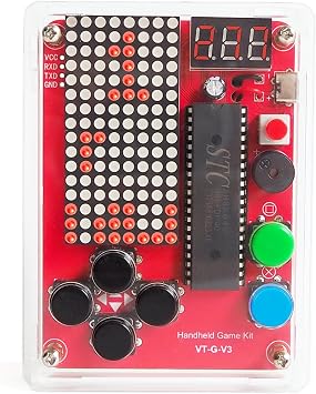 DIY Retro Game Solder Project Kit for Electronic Soldering Practice and Learning, Build a Handheld Console with 5 in 1 Classic Games by Yourself, Great STEM Project for Family and Friends