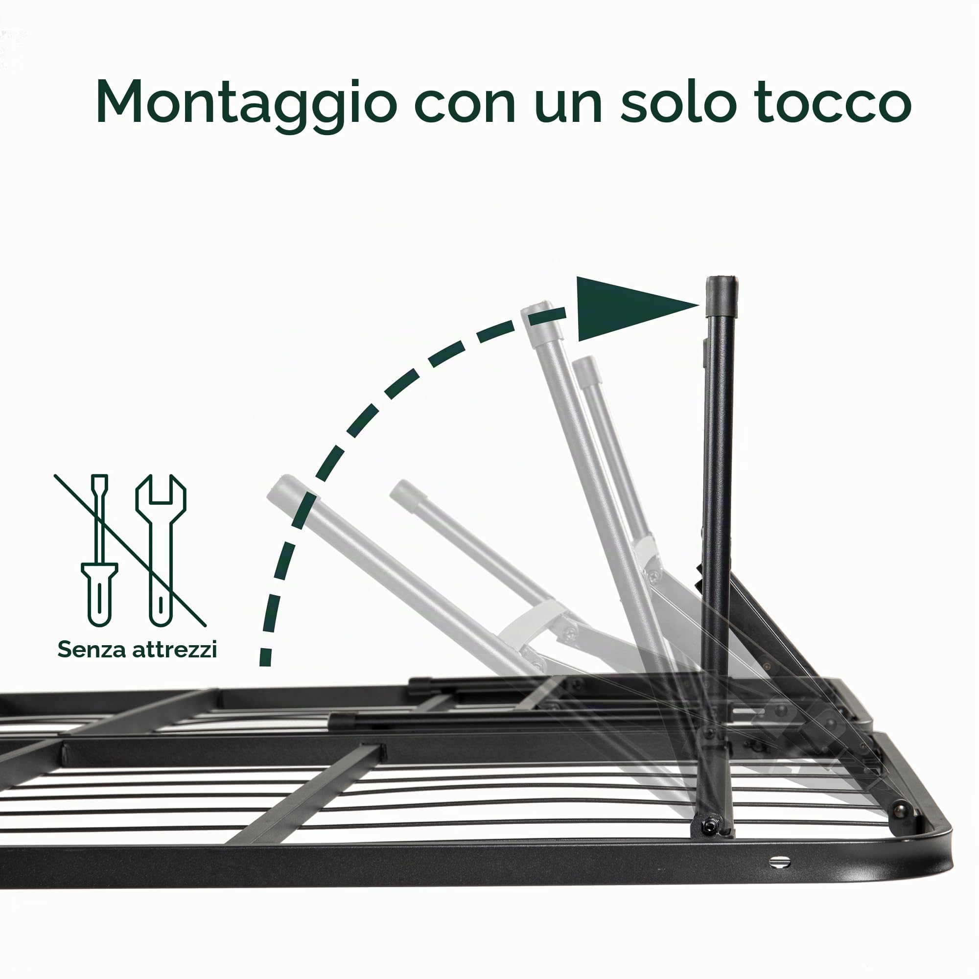 Zinus Shawn - Letto pieghevole Smartbase, letto ospiti, 90x190cm