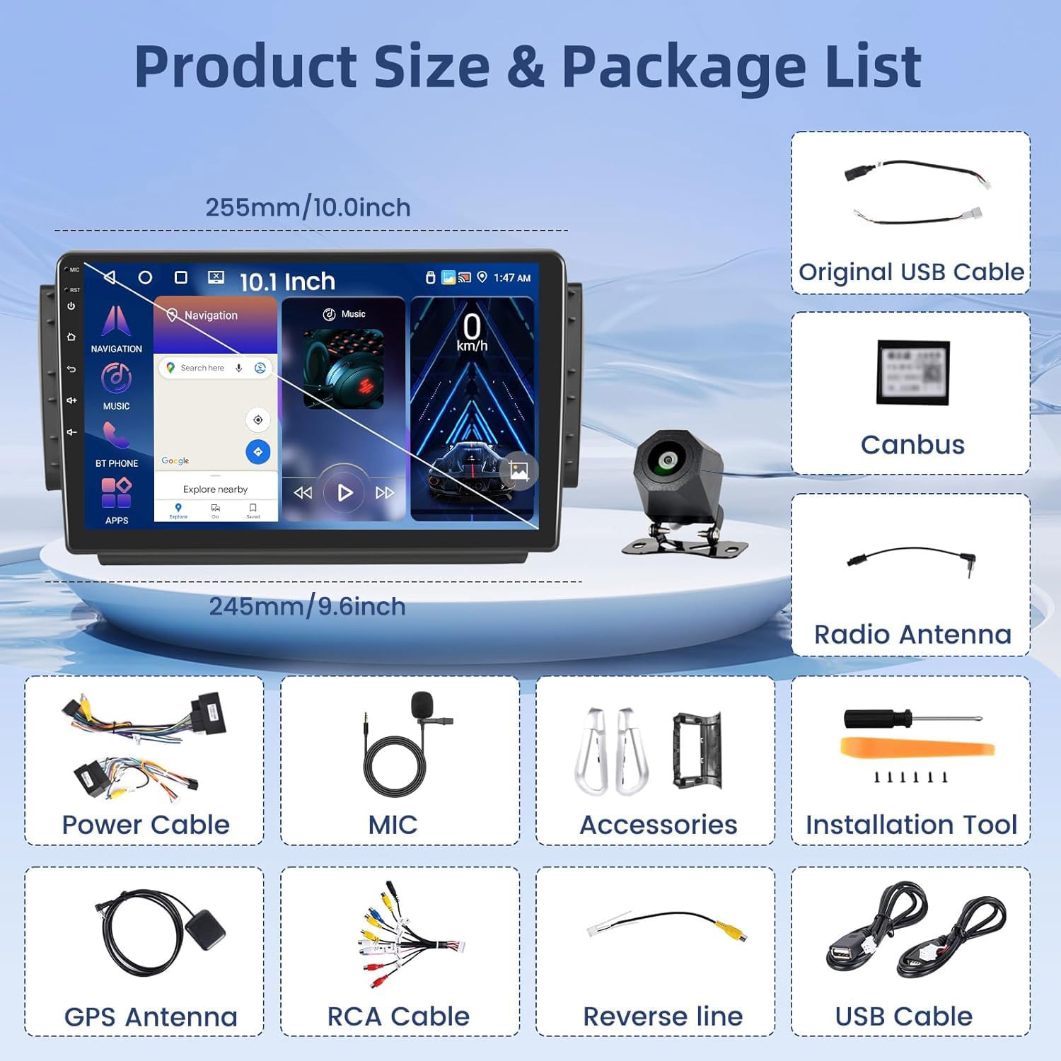 Hikity [4+64G] Android 15 Radio dla Peugeot 208/2008 2012-2018, bezprzewodowe CarPlay Android Auto, 10.1-calowy ekran, Bluetooth, Mirror Link, Nawigacja, GPS, EQ, DSP, WiFi, FM, RDS