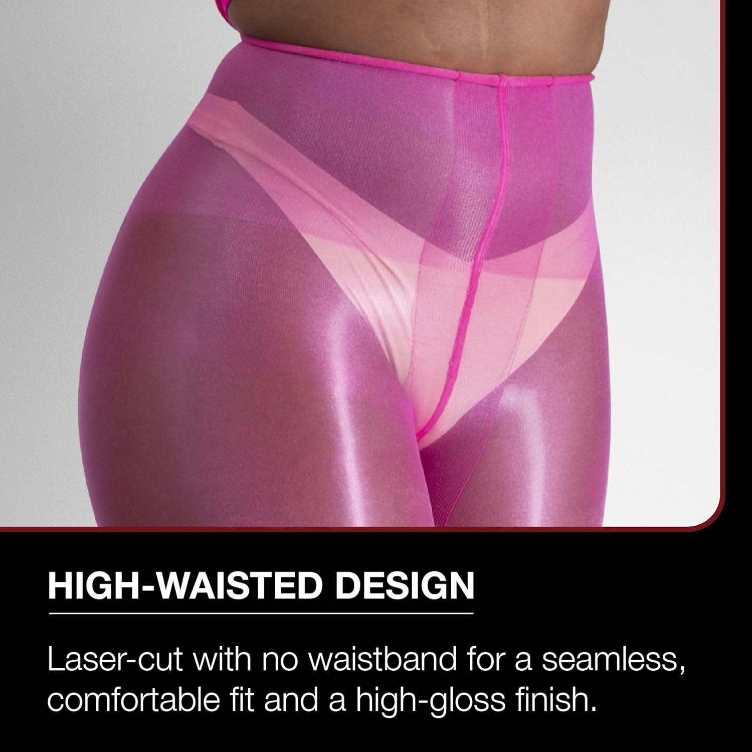 LECHERY Lustrous Silky Shiny 20 Denier Women's Tights, Semi-Sheer High Waist Pantyhose Stockings - Image 2