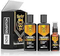 Kit barba Balm Shampoo Óleo Cheiro De Rico