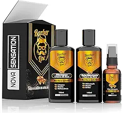 Kit barba Balm Shampoo Óleo Cheiro De Rico