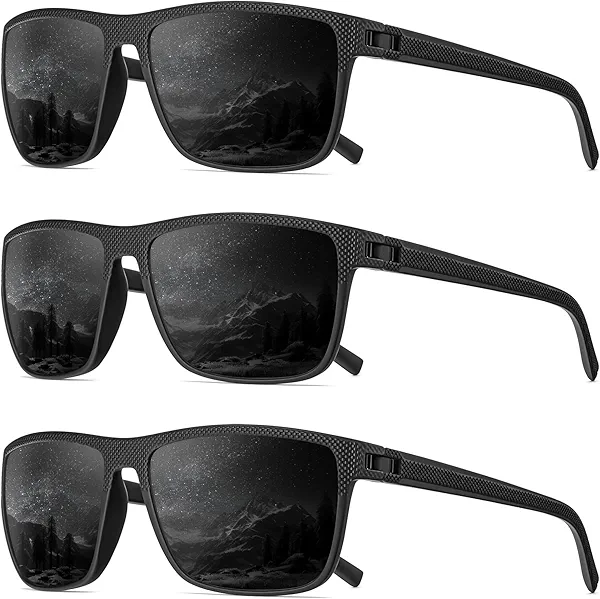 QALLY Polarized Sunglasses Men, Mens Sunglasses Polarized UV protection Lightweight Sun Glasses for Driving Fishing Golf