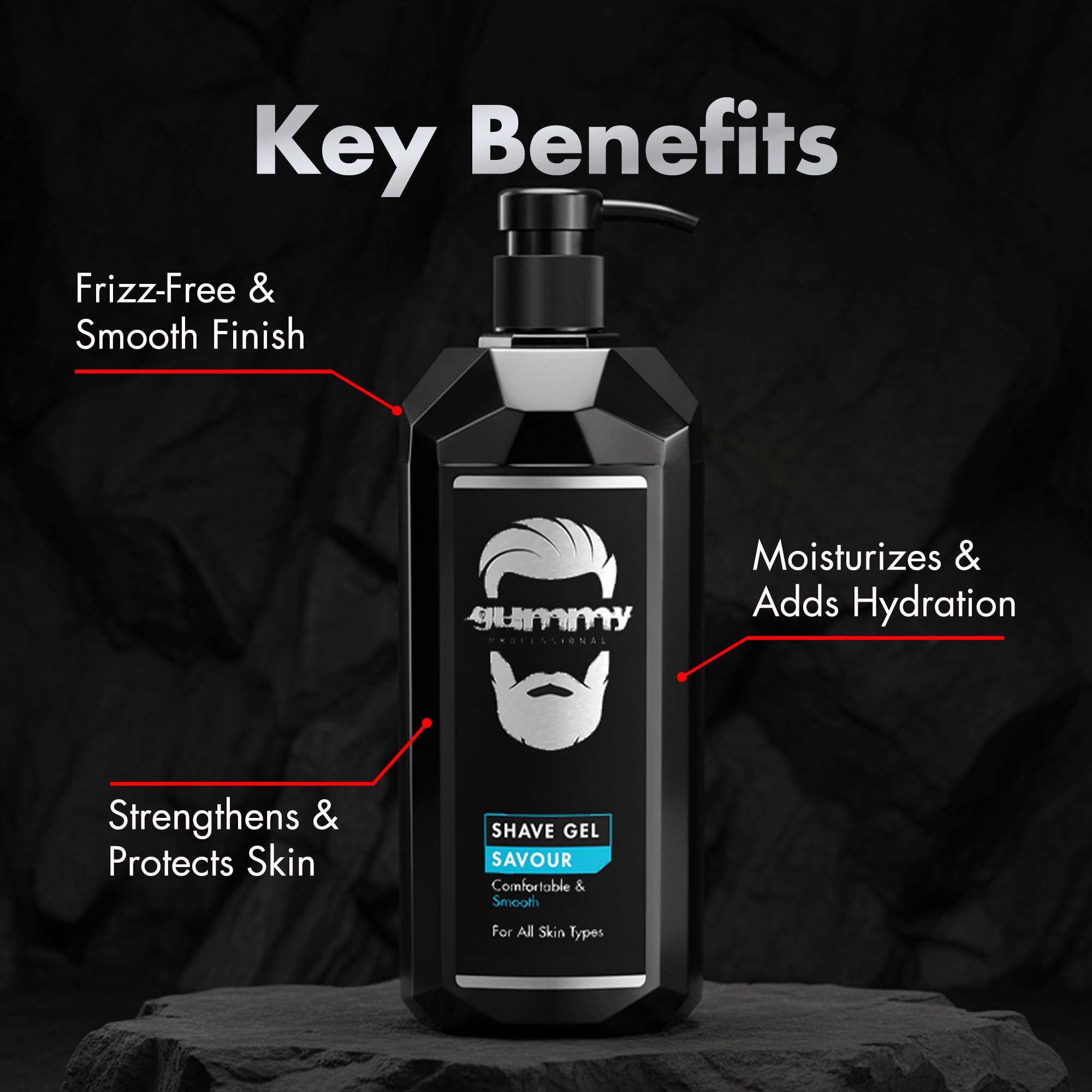 Amazon.com: Gummy Professional Savour Shave Gel with Pump – Clear