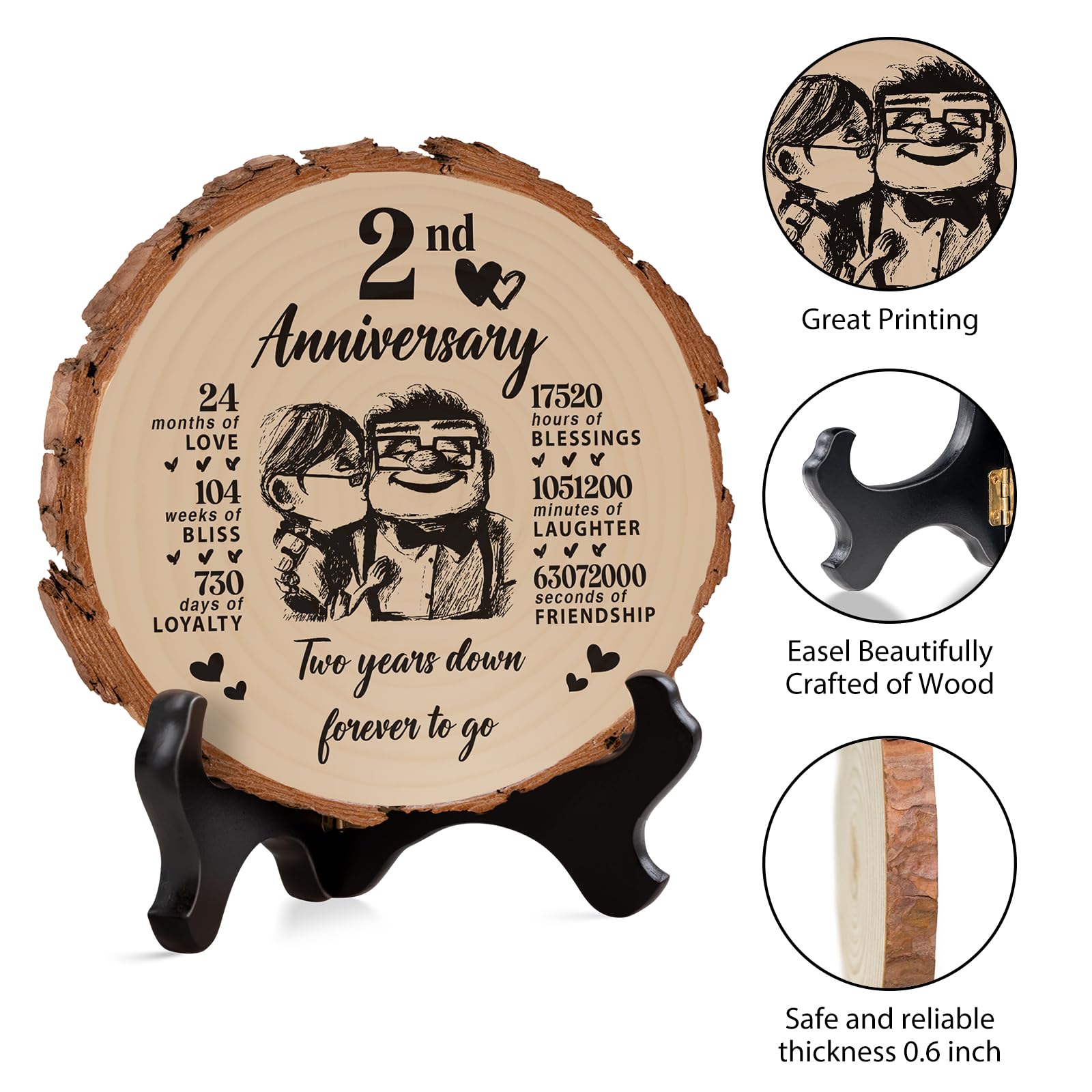 Regalo 2° Anniversario Matrimonio: Targa Puzzle In Blocchi Da Costruzione Con Scritta I Love You - Idea Romantica Per Lui, Lei O Coppia