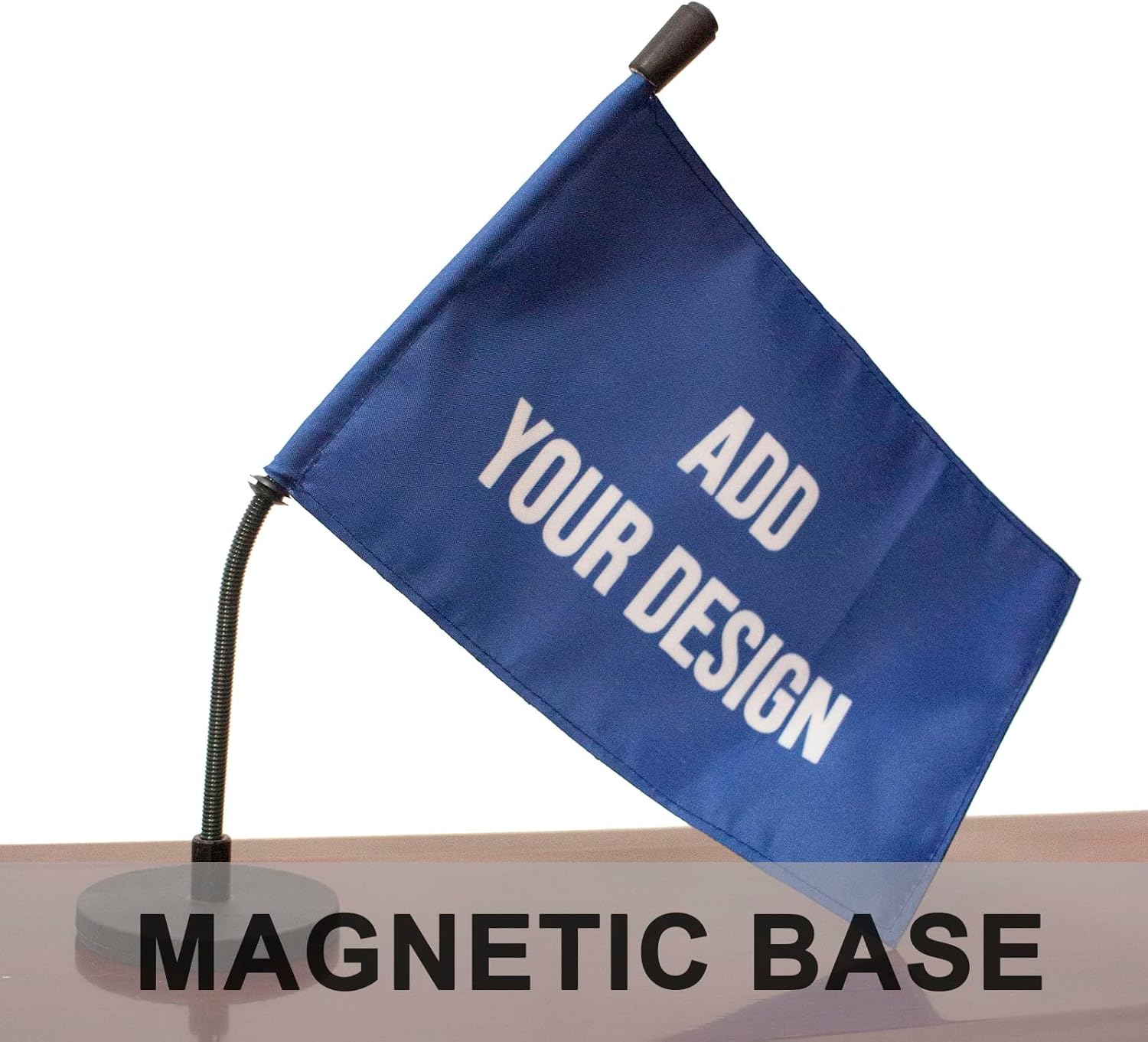 Personalized Car Flag with Magnetic Base and Flexible FlagPole for Car Hood (5x8 inch/14x21 cm)