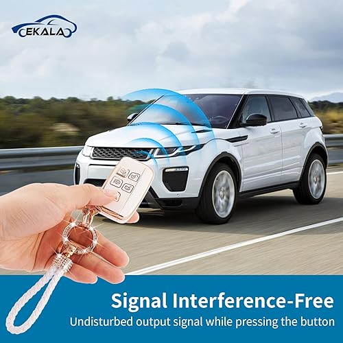 Miniatura 3 de EKALA Funda para llavero Land Rover con llavero de llavero, 5 botones de TPU suave, funda compatible con Land Rover LR4 Range Rover Sport Evoque