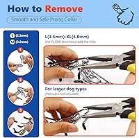 Vista 5 de Supet Prong Collar for Dogs, Adjustable Dog Choke Collar Adjustable Dog Pinch Collar with Quick Release Buckle for Small Medium Large Dogs(Packed