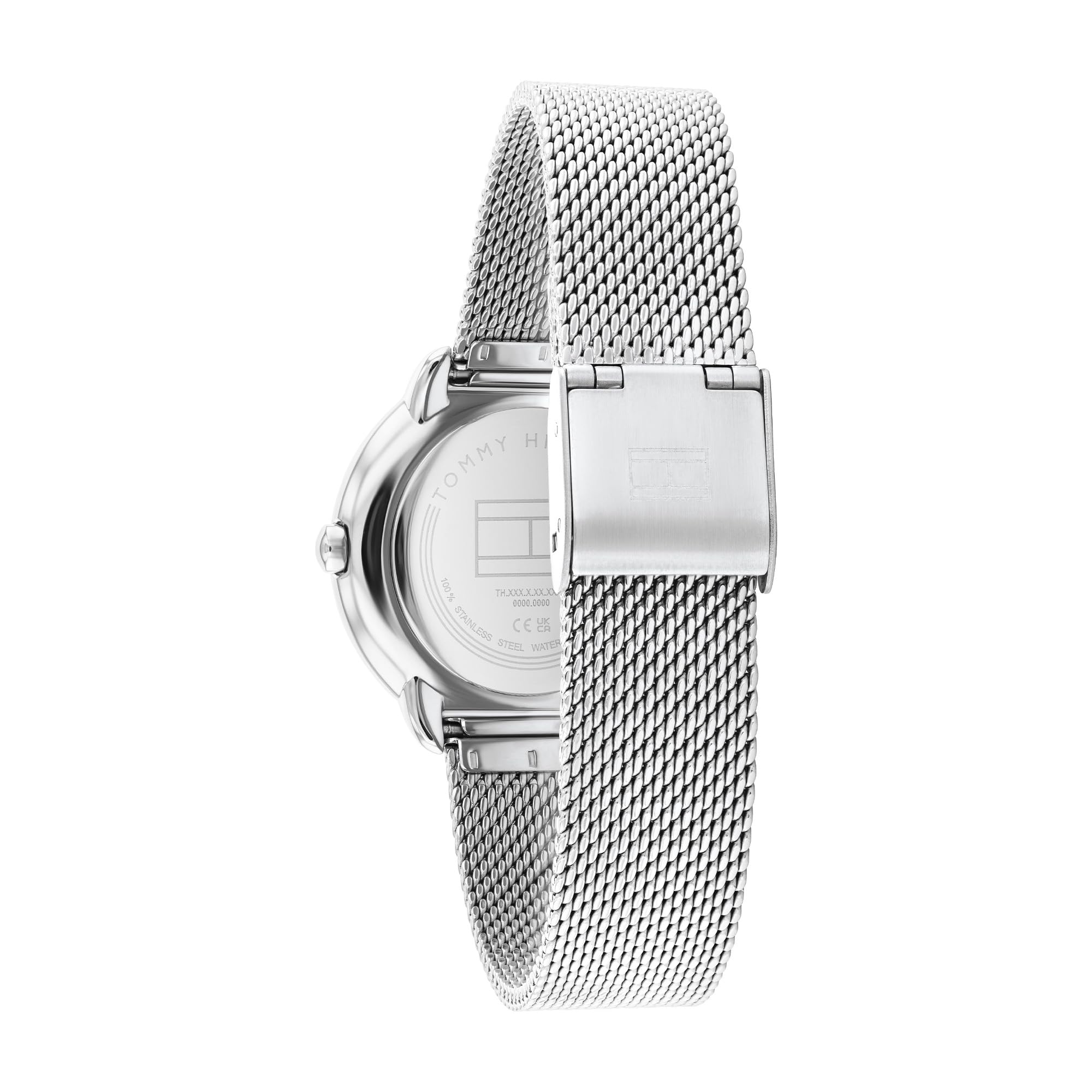Tommy Hilfiger Reloj con Movimiento de Cuarzo de Tres Manecillas para Mujer con Correa de Malla de Acero Inoxidable Plateada - 1782698