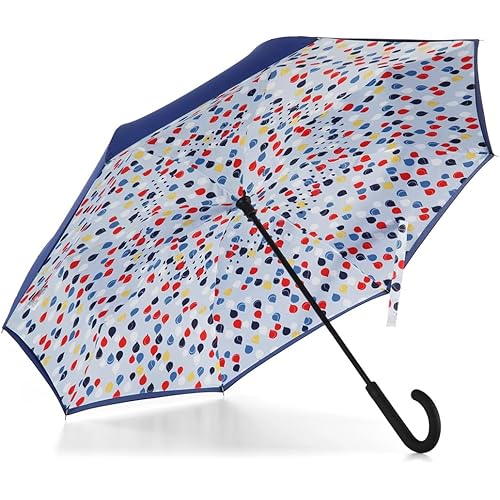 Totes Auto Reverse Close Windproof Stick Inbrella with Water Repellent Protection