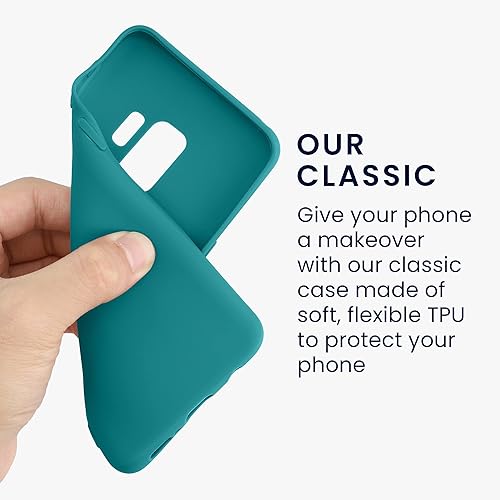 Miniatura 3 de kwmobile Funda compatible con Samsung Galaxy S9 - Funda protectora de silicona TPU suave y delgada, color verde azulado mate