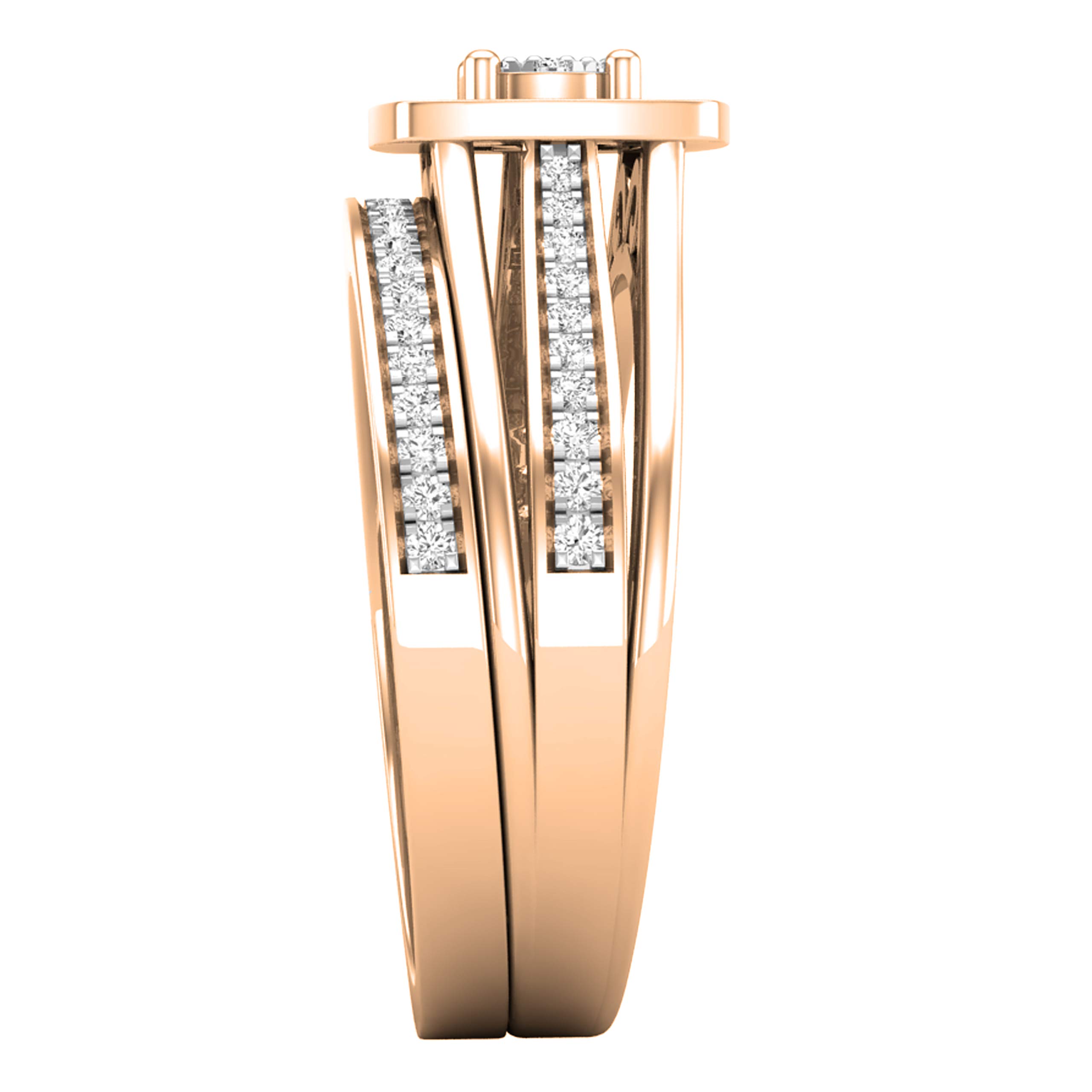 DazzlingRock Collection 10 quilates oro rosa redonda IJ diamante blanco