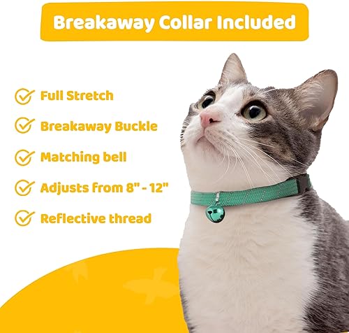 Miniatura 5 de Birdsbesafe® Funda para collar de gato para pájaros, collar de gato con advertencia de pájaros, científicamente probado para ayudar a evitar que tu