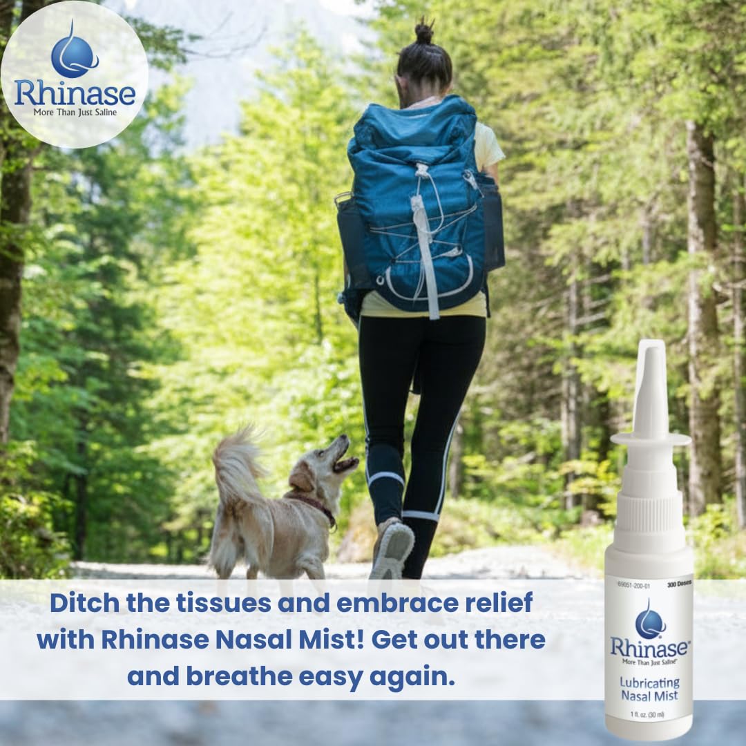 Rhinase Allergy Relief Saline Nasal Spray – Steroid Free, Dual Wetting Agent & Salt Formulation, 300 Sprays for Dry Nose, Allergy, nosebleeds from Nasal Dryness — Amazon image 3