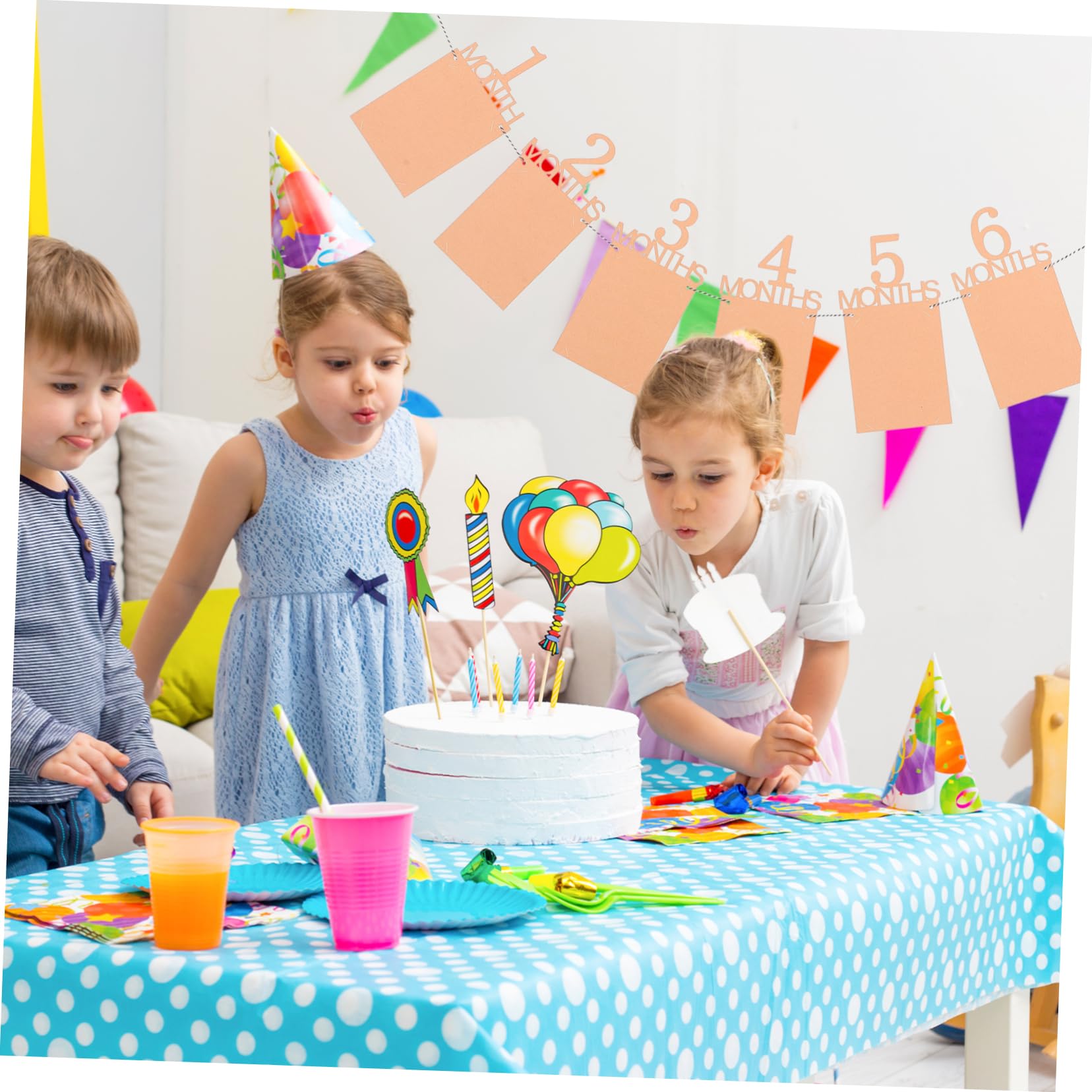 Alasum 5juegos Guirnalda De De Cumpleaños De Año Banderines De Kraft Para Celebraciones De Bautizo y Cumpleaños Decoración Mensual Para De