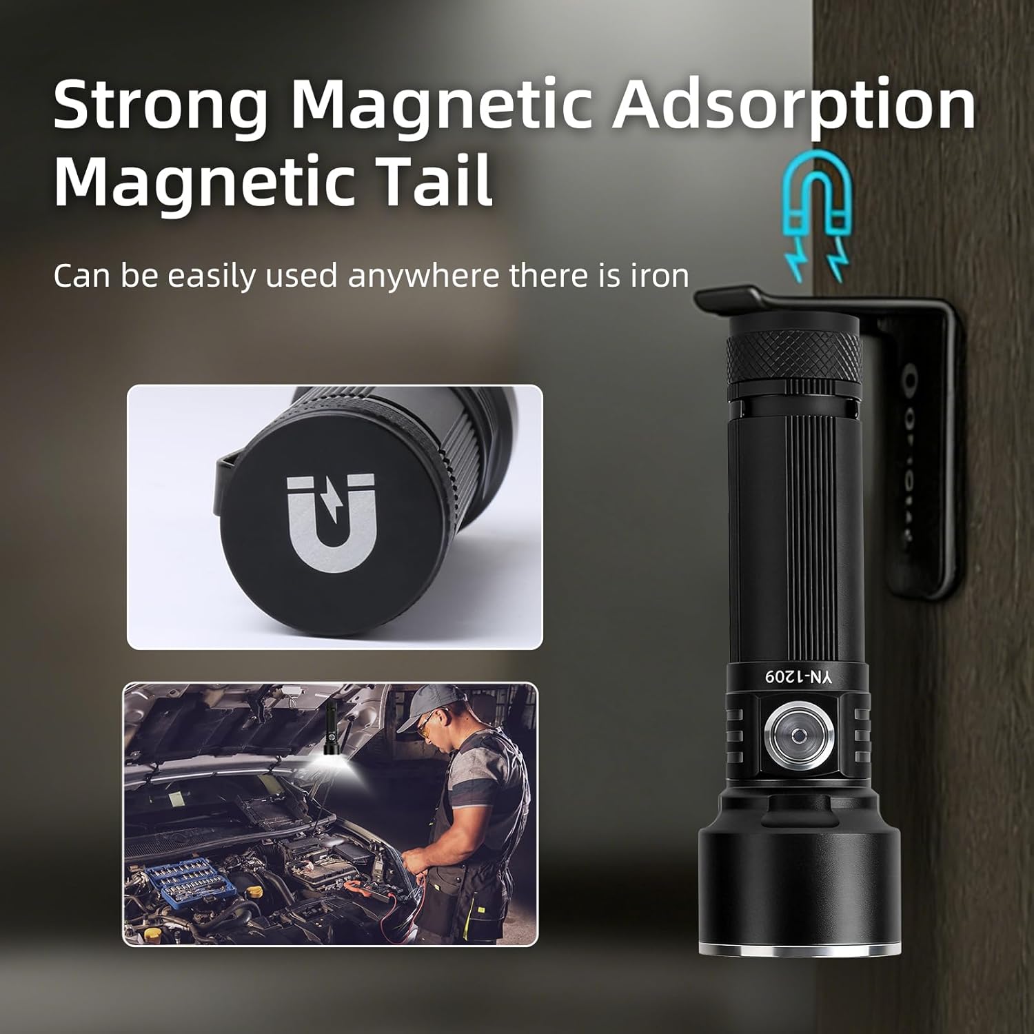 SFT40 LED Flashlight High Lumen - Ultra-Bright Multi-Mode Compact Tactical Flashlight for Outdoor Activities and Emergency Use 1209-1 Pack (Includes 5000mAh Battery)