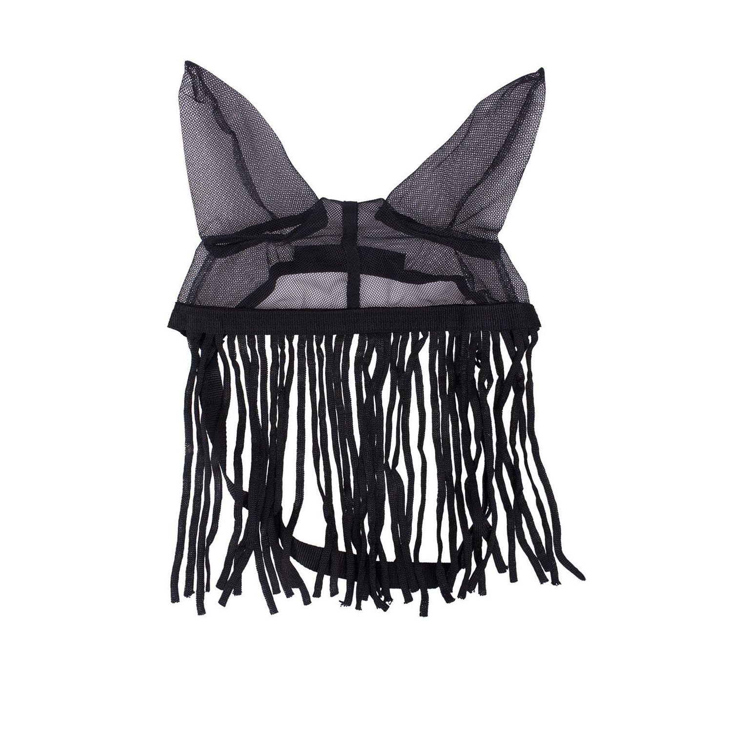 netproshop Fliegenfransen mit Feinmaschigen Ohren und Elastischem Verschluss Gr. Pony-XLFull, Groesse:Full, Farbe:Schwarz