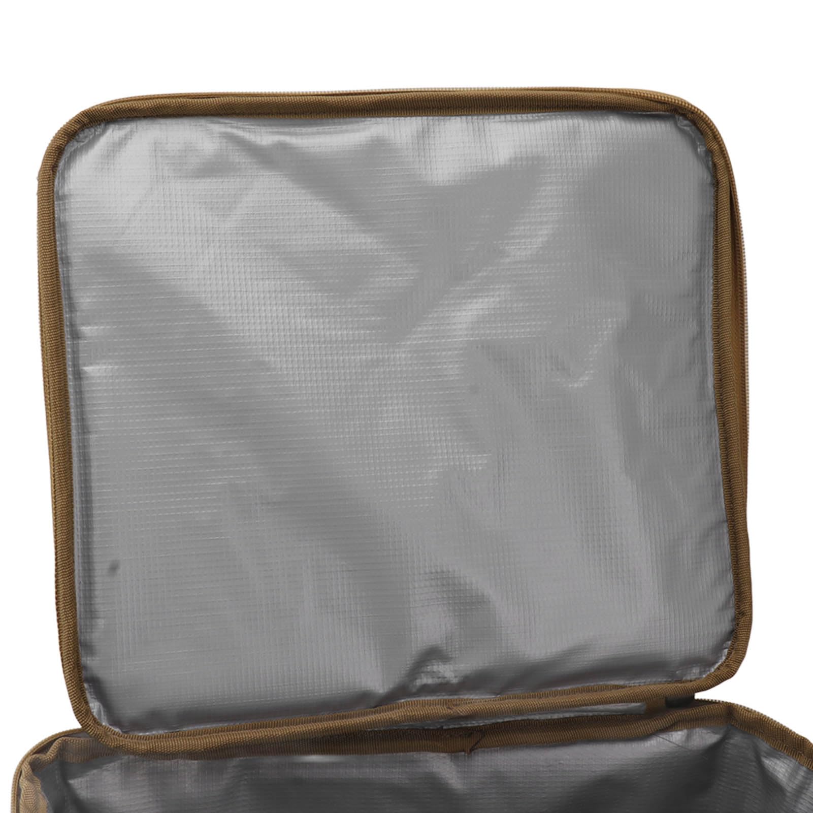 DAUZ Borsa Termica Pieghevole Pieghevole Borsa Termica per Alimenti Isolata da Campeggio Leggera Impermeabile di Grande capacità Appeso per Picnic Multiposizione (Cachi)