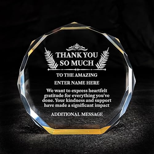Miniatura 61 de Premio de agradecimiento personalizado grabado con láser, diseño grabado con láser, agradecimiento, añade tu propio texto, incluye caja de regalo