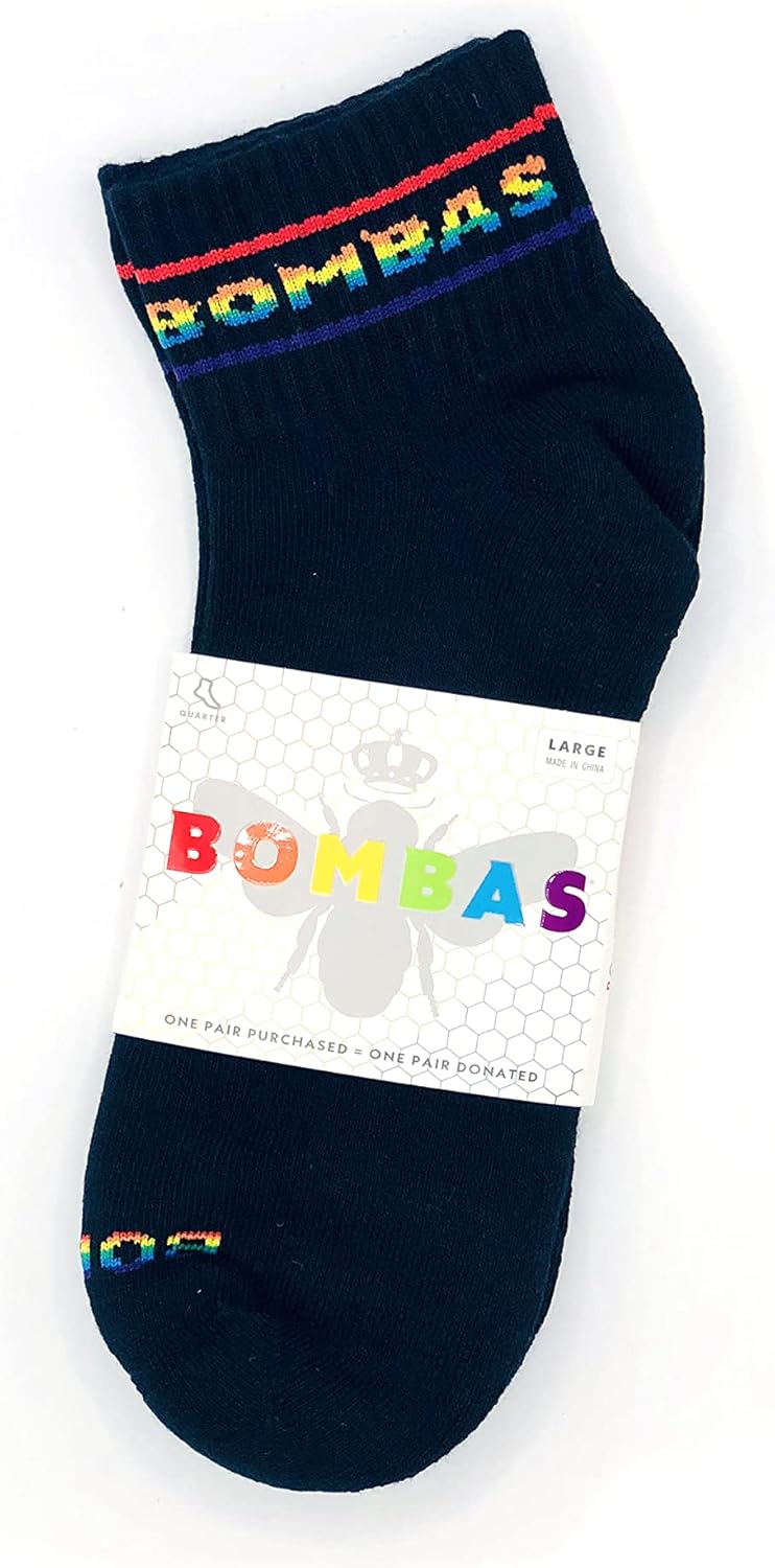 Bombas Double Rainbow Quarter Socks