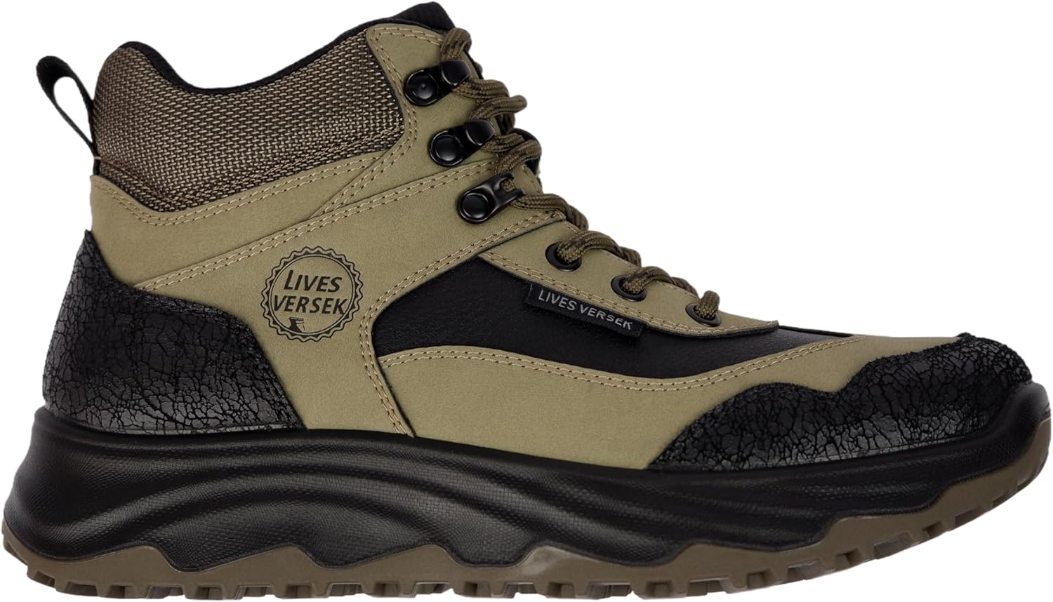 LIVES VERSEK Men's Outdoor Hiking Boots, Athletic Work Boots, Lace-Up High Top Sneakers