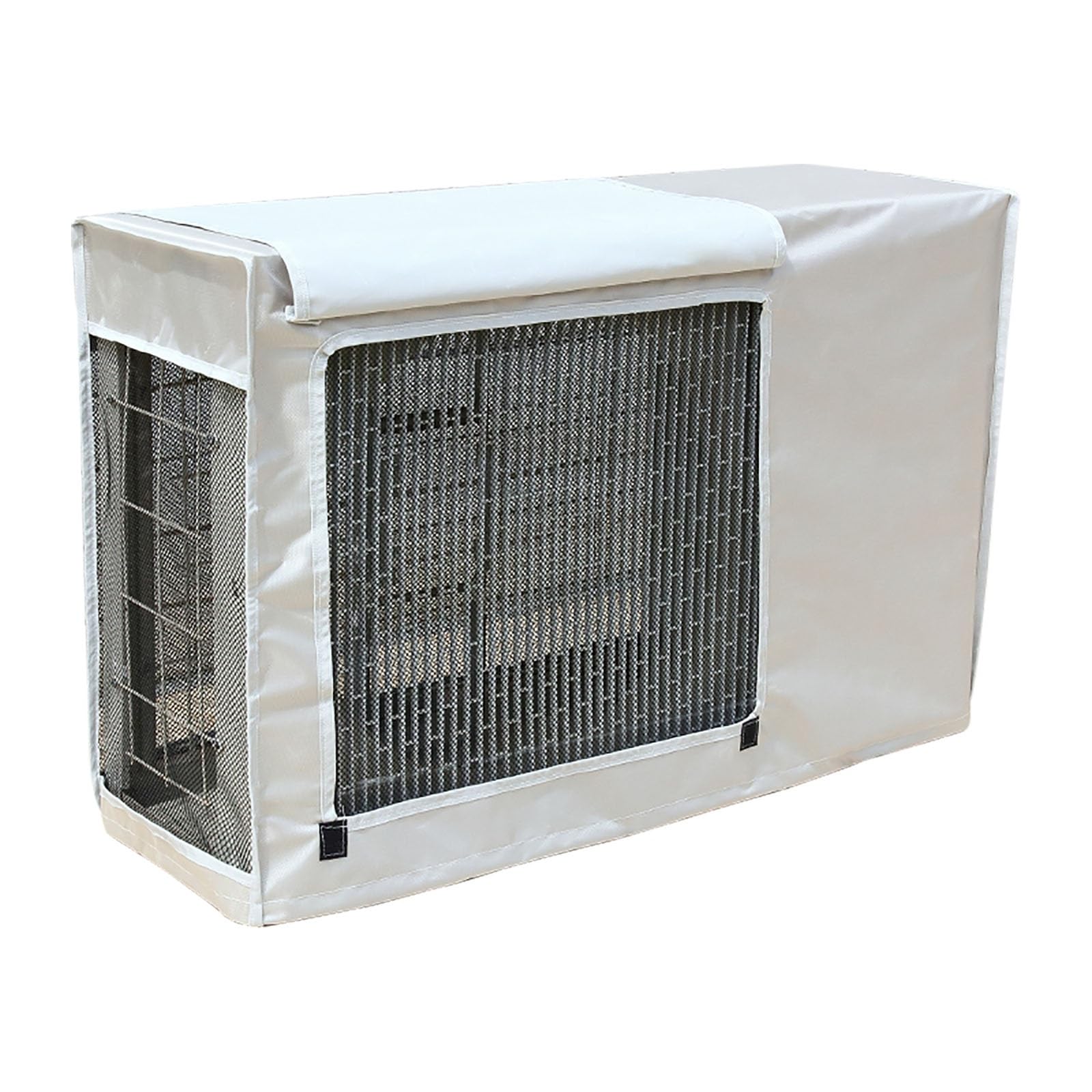 QYMYOZ Outdoor Air Conditioner Cover, AC Unit Protector to Block Light & Heat, Ventilation & Concealment, Quick Installation (White, 84x59x32 cm)