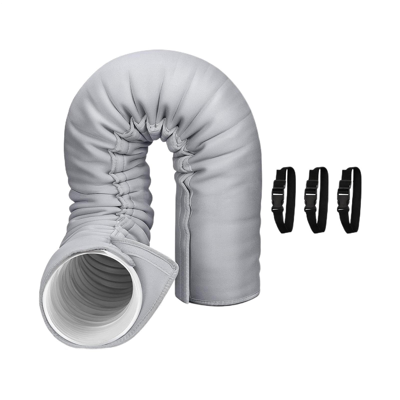 Manguera de aire acondicionado portátil con aislamiento térmico y funda para escape 8