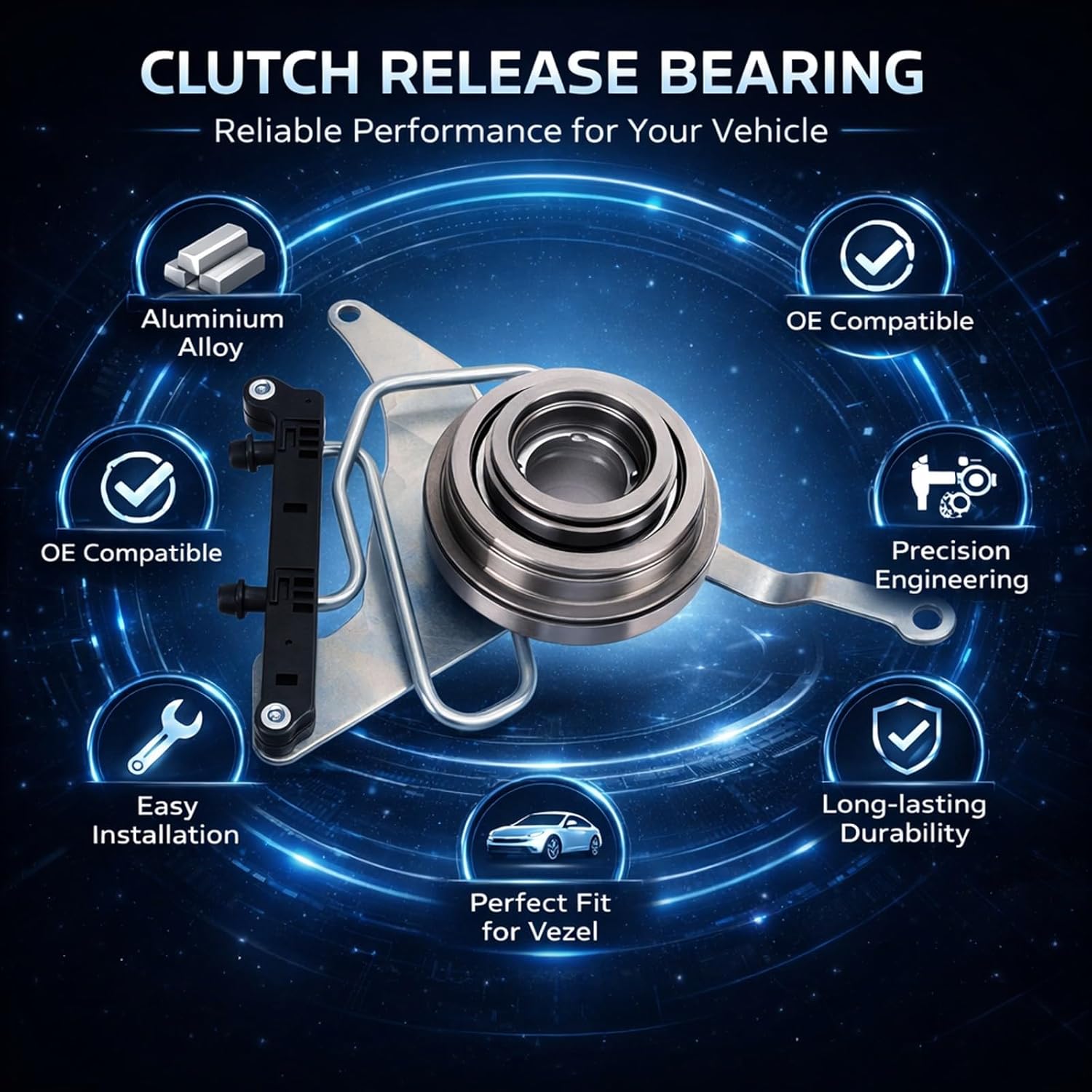 Clutch Release Bearing, Aluminium Alloy, Impact Proof, Strong Strength for Vezel - Durable Construction, Smooth Clutch Operation, Ideal Replacement Part