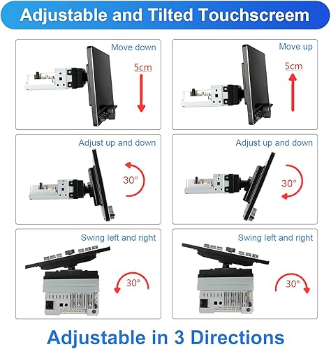 Miniatura 5 de Radio Android Single DIN inalámbrica Carplay Android Auto 8-Core 10.1 pulgadas pantalla táctil estéreo de coche con pantalla táctil flotante