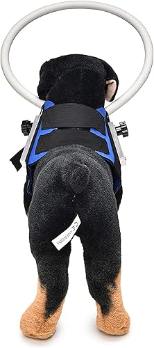 Miniatura 6 de GabeFish Halo ciego ligero y ajustable para perros y gatos, dispositivo de guía de arnés para mascotas, azul, pequeño