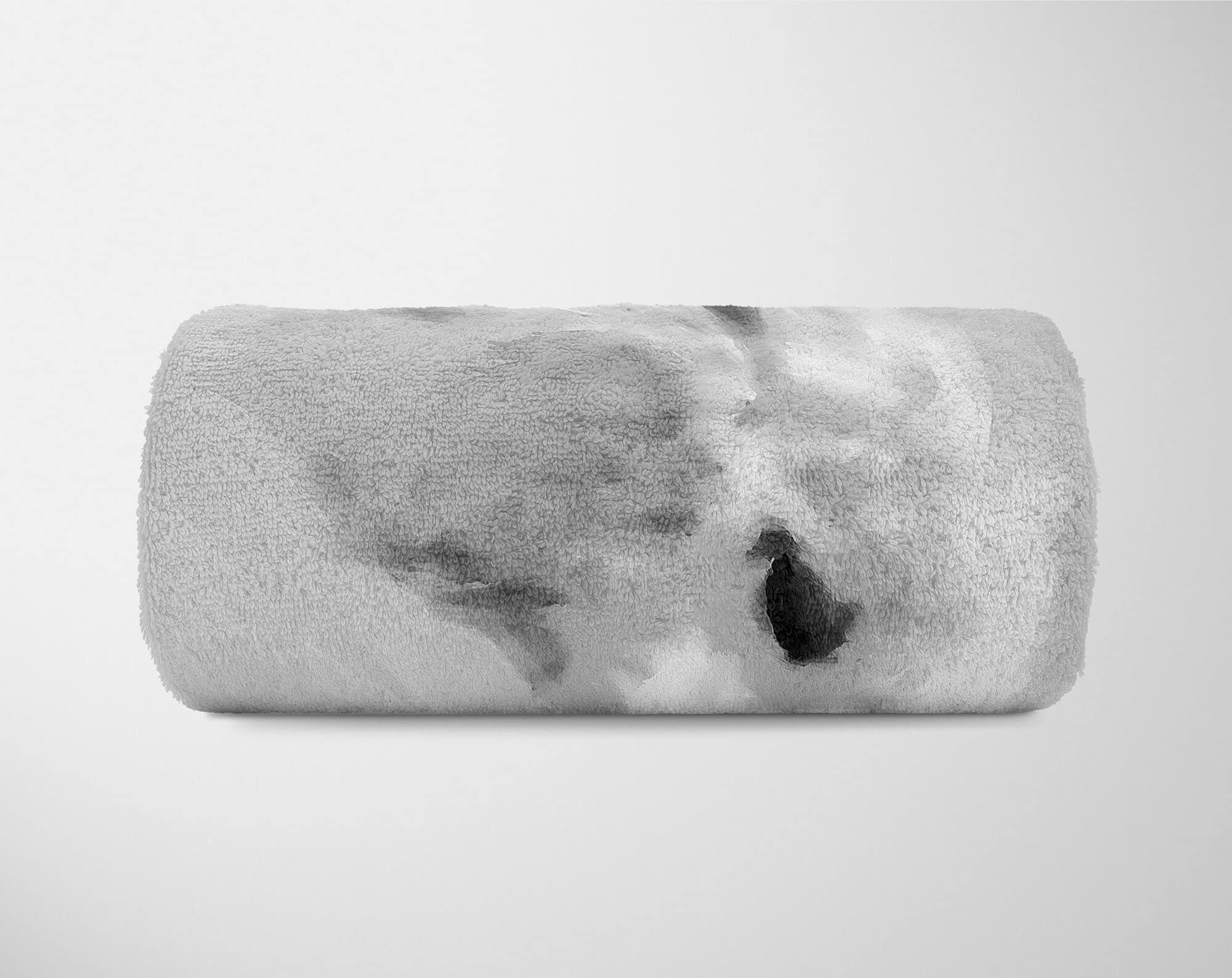Handtuch Strandhandtuch Saunatuch Kuscheldecke Grau Baby Lama Motiv Größe 180 x 130 cm (Tagesdecke - Sherpa Flies)