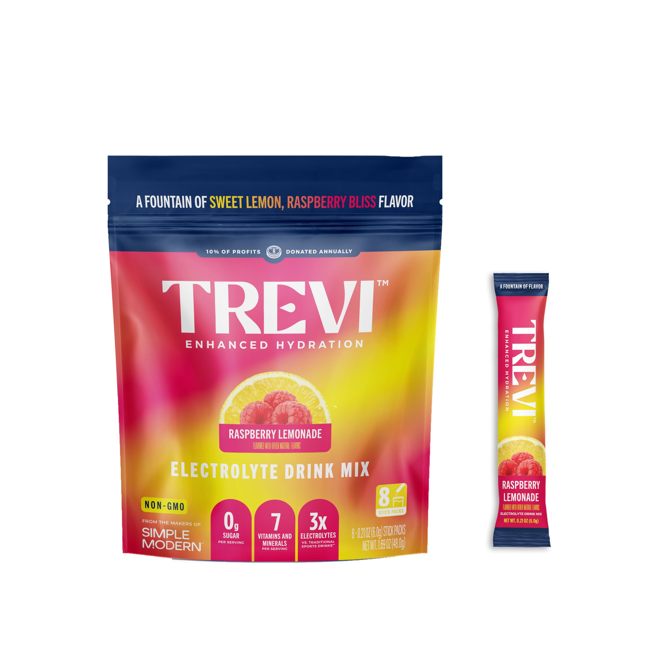 TREVI Electrolytes Powder Packets, Sugar Free Hydration Favorites 8 Count — Amazon image 12