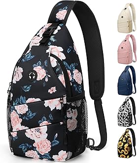 Crossbody Bags for Women Men Trendy Sling Bag Bakpack Casual Chest Bag with Convertible Shoulder Strap