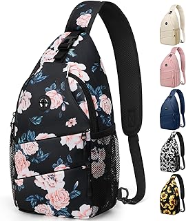 Pritent Crossbody Bags for Women Men Trendy Sling Bag Backpack Casual Chest Bag with Convertible Shoulder Strap
