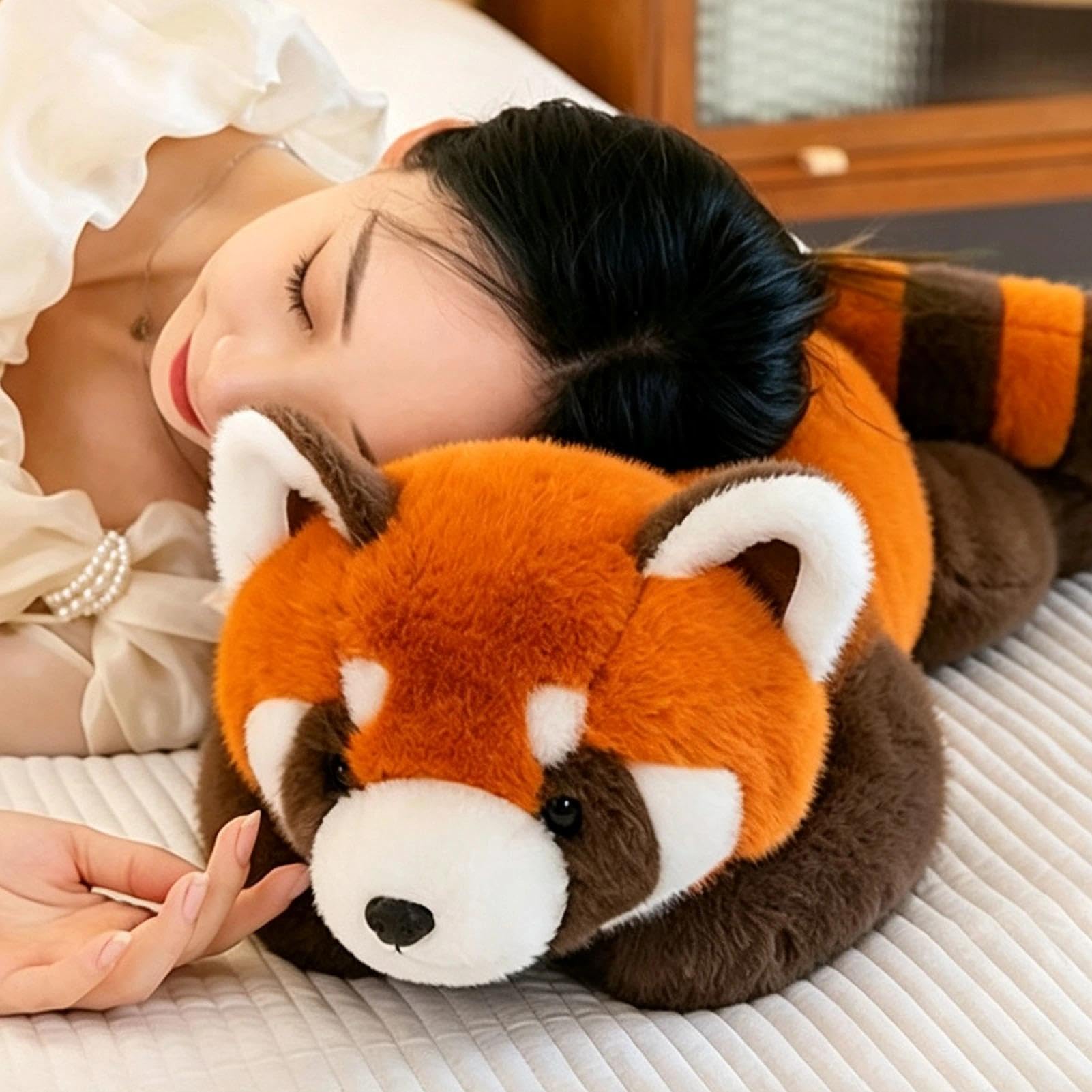 Panda rosso di peluche, morbido peluche ponderato (65 cm / 26in)