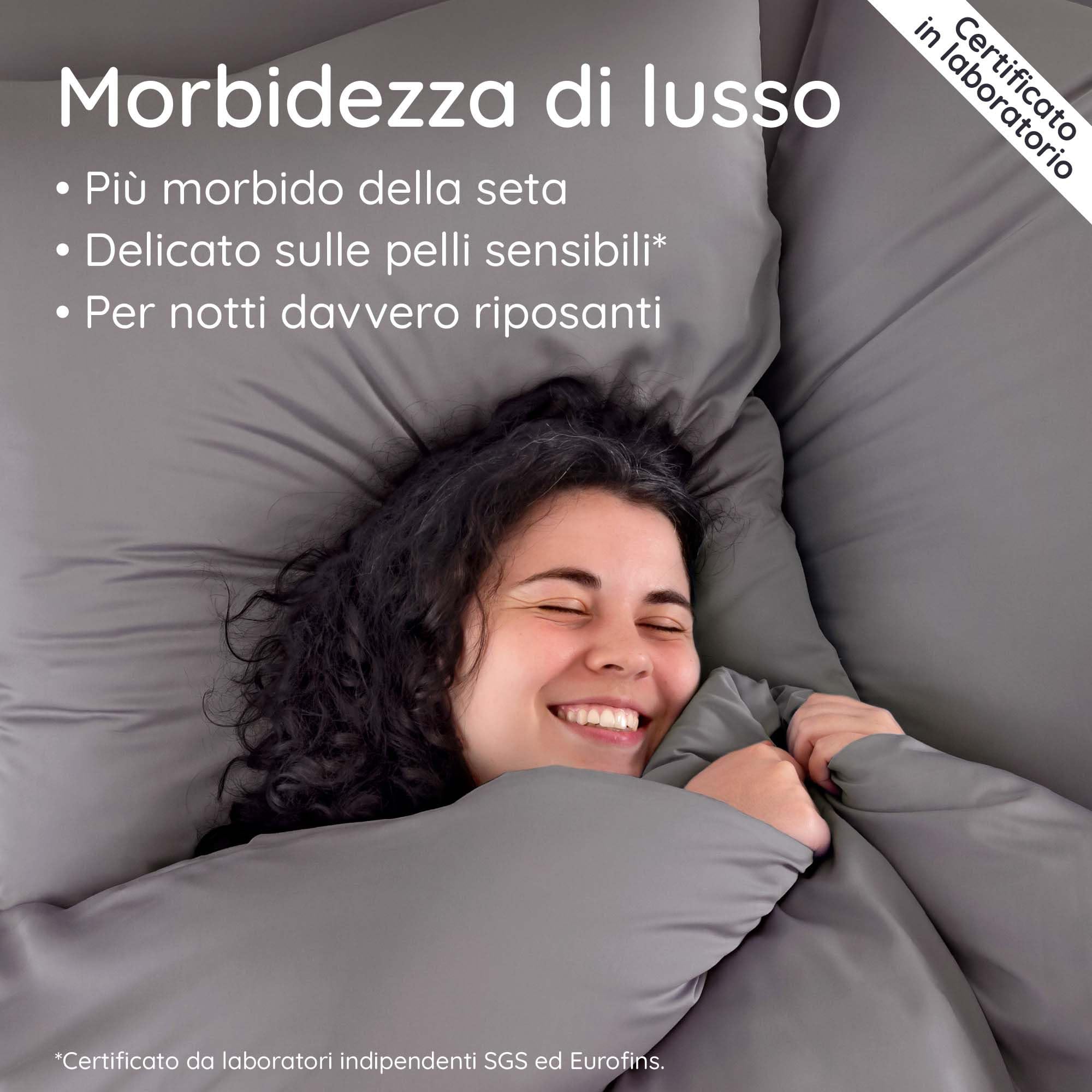 Bambaw Federe bambu 50x75 cm, Confezione da 2, Federe traspiranti e antibatteriche antiacaro, Federa rinfrescante cuscino per l’estate, Federa cuscino bambù certificata Oeko-Tex (Grigio scuro)
