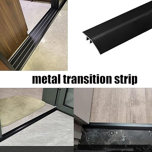 Miniatura 3 de Tiras de transición de aluminio para alfombra a azulejos, tira de borde de madera a azulejo, tira de transición de piso de aleación de aluminio,