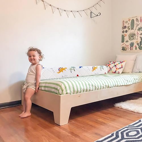 Miniatura 6 de Paquete de 2 protectores de cama de espuma de alta calidad para niños pequeños, rieles de cama antideslizantes para camas individuales, Queen, King,