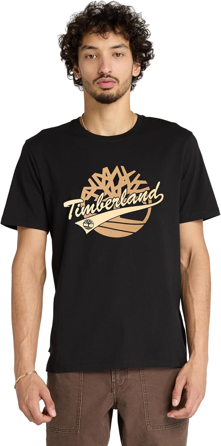 Timberland Mens Brand Carrier Front Graphic T-Shirt
