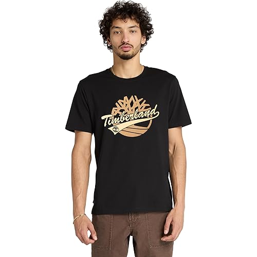 Timberland Mens Timberland Men's Brand Carrier Front Graphic T-Shirt