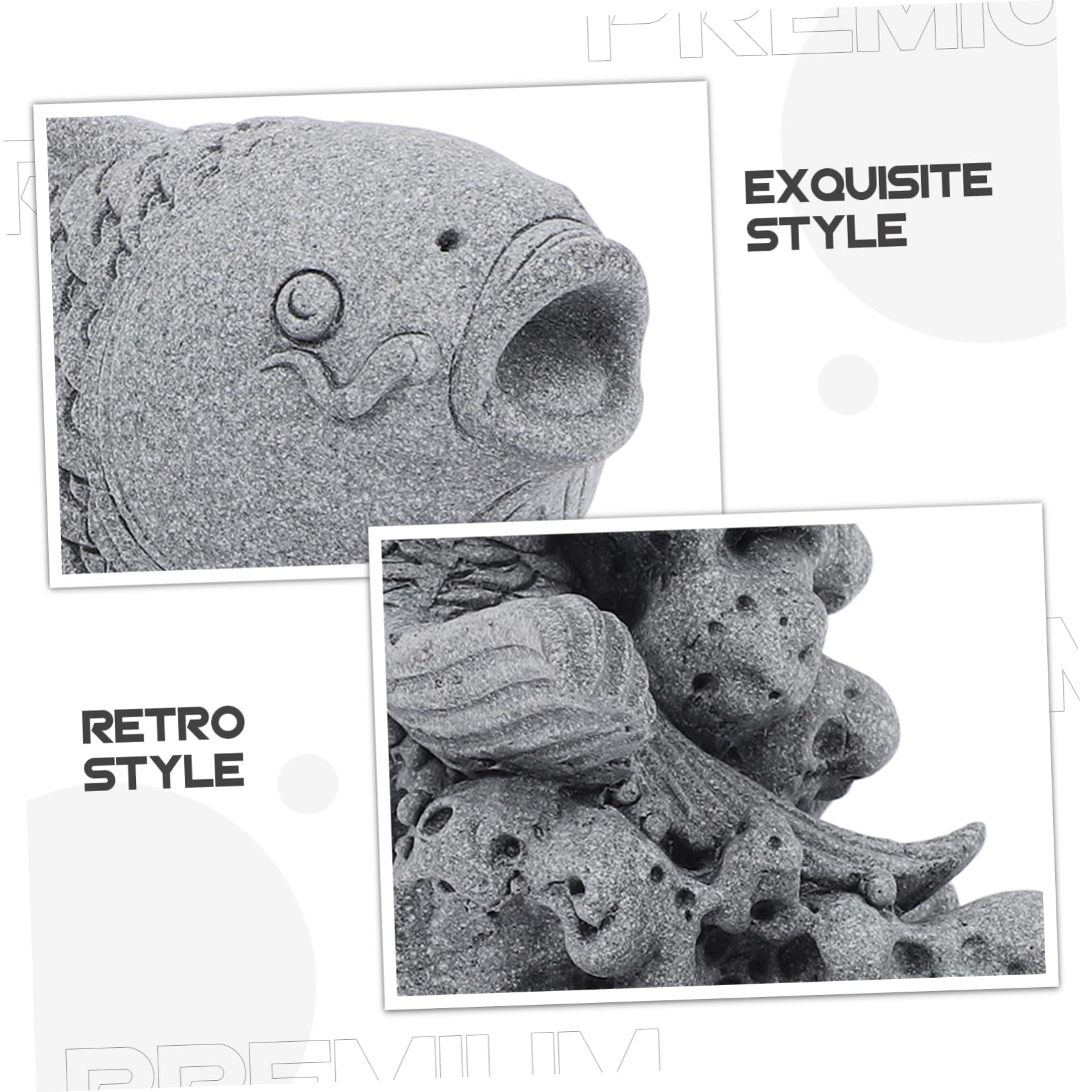 Happyyami Statua Per Pesci d Decorazione Per Scultura Per Laghetti Esterni Per Acquari Realistici Accessorio Raffinato Per Aree Verdi Decorazione Per Aiuole