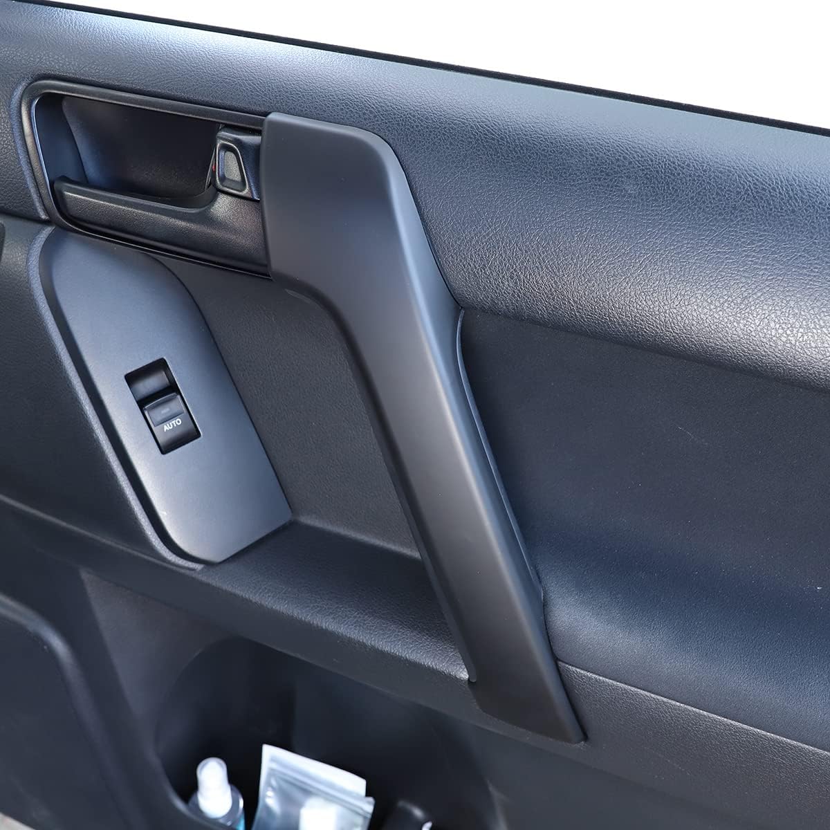 Car Inner Door Handle Frame Cover Trim Fit for Toyota Land Cruiser Prado FJ150 LC150 150 2010-2018 ABS Inner Door Handle Cover, Car Interior Door Handle Protection Trim Cover, 4 PCS (Matt black)